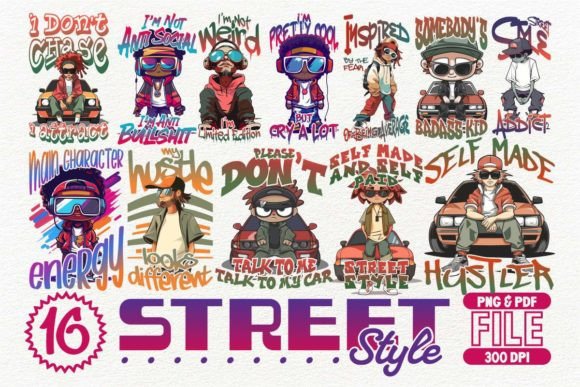 Download Street Style T-shirt Designs Bundle - Shirt designs Collection