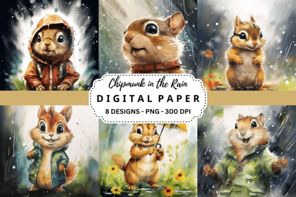 Download Chipmunk in the Rain Background - Rain background Collection