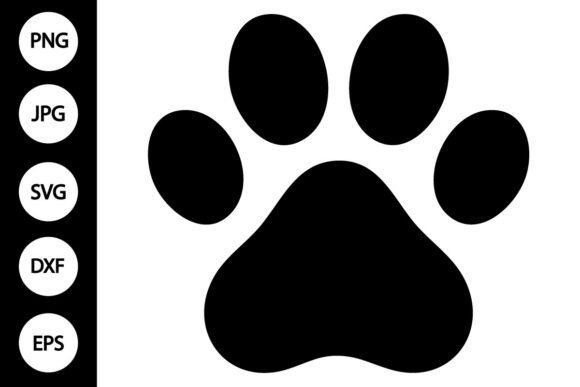Download Dog Paw Print Silhouette SVG - Print Collection