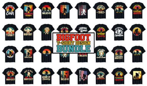 Download Sasquatch Bigfoot T-Shirt Designs Bundle - Shirt designs Collection